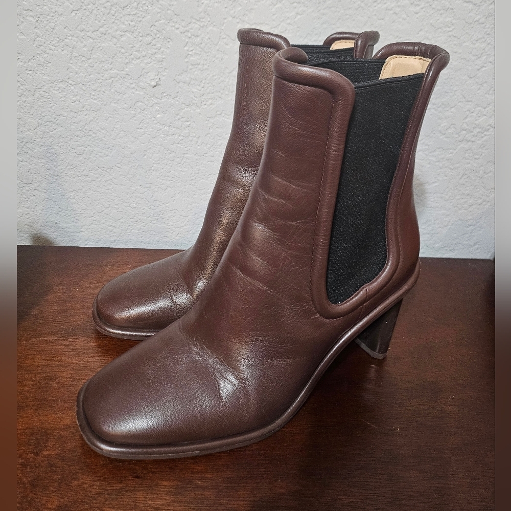 Coach Geneva Heeled Leather Booties